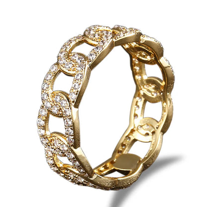 18K Gold Plated Cuban Ring
