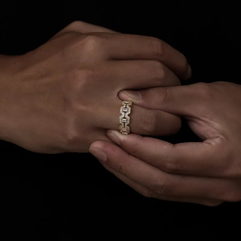 Iced Diamond Cuban Ring