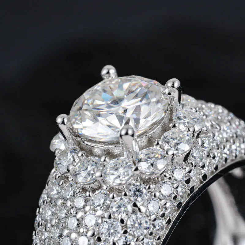 S925 VVS Moissanite Starry Ice Ring