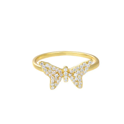S925 VVS Moissanite Butterfly Ring