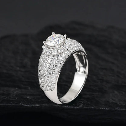 S925 VVS Moissanite Starry Ice Ring