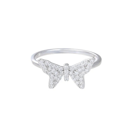 S925 VVS Moissanite Butterfly Ring