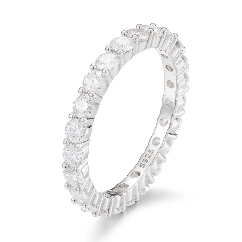 S925 VVS Moissanite ice Ring - 3mm