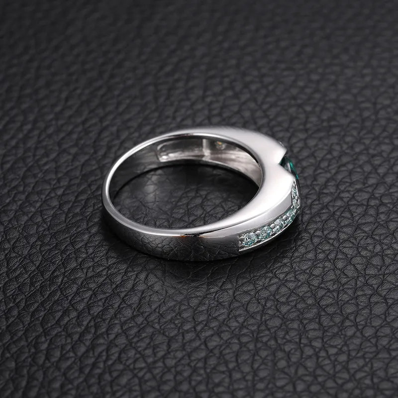 925 VVS Moissanite Green Horus Ring