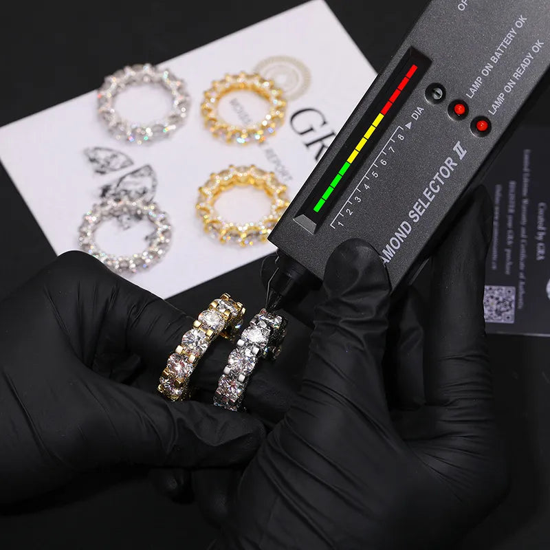 S925 VVS Moissanite  Hip Hop Diamond Ring