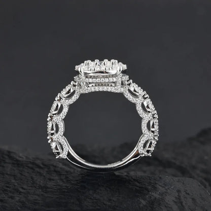 S925 VVS Moissanite Rock Candy Ring