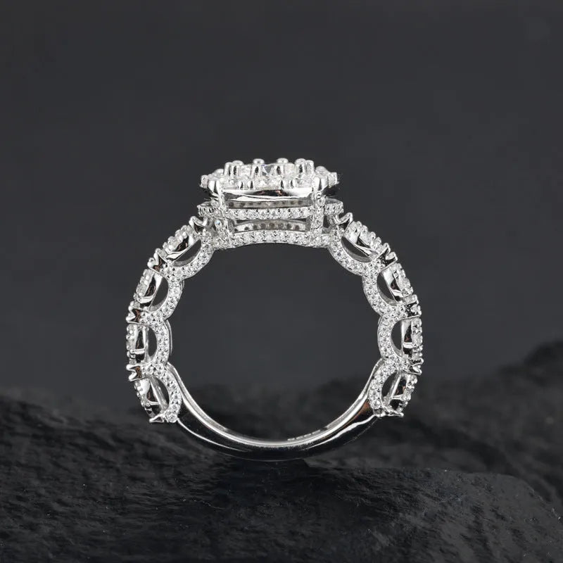 S925 VVS Moissanite Rock Candy Ring