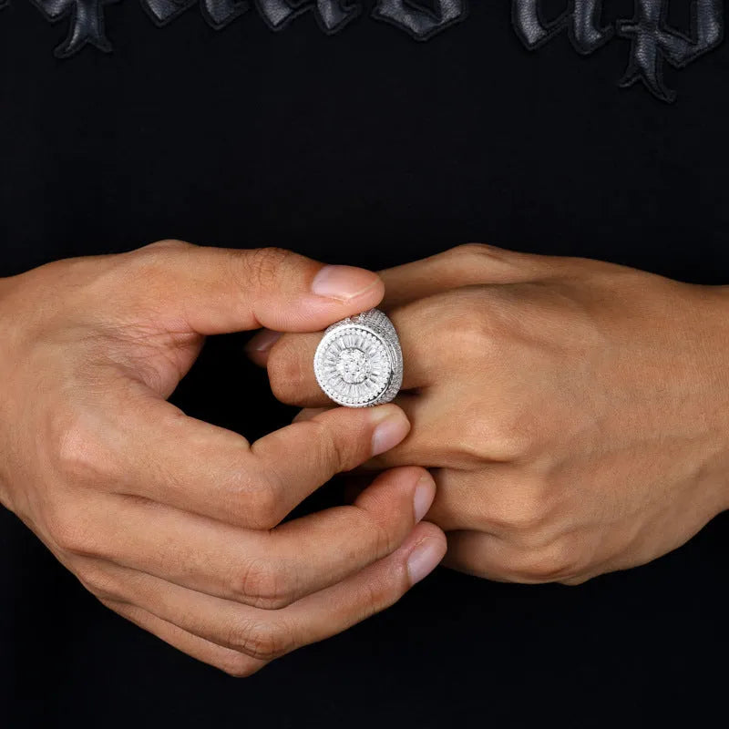 S925 VVS Moissanite Round Ice Ring