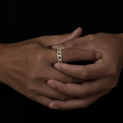 18K Gold Plated Cuban Ring