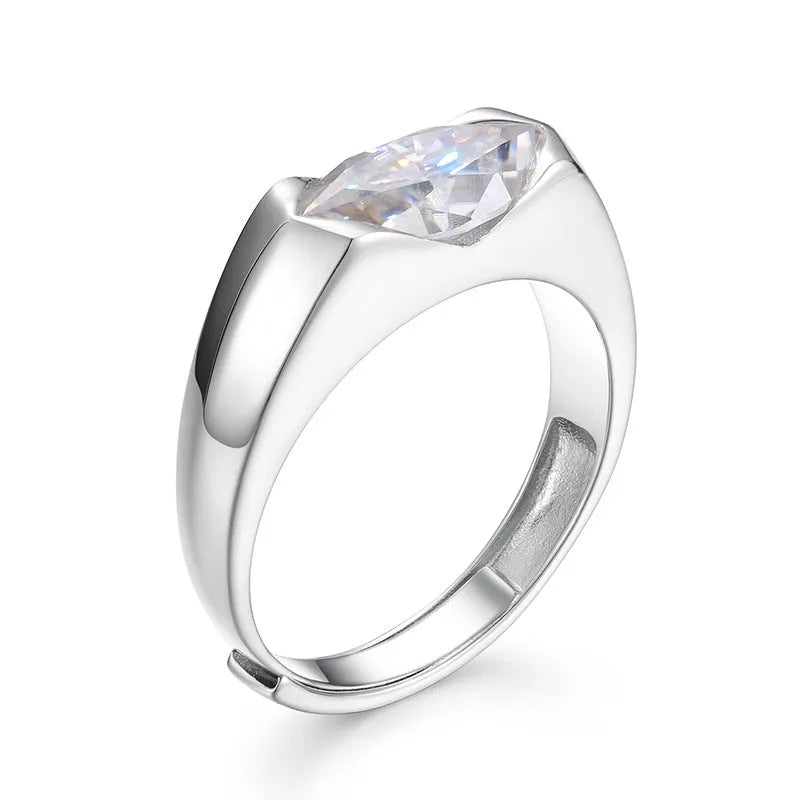 S925 VVS Moissanite Horus Openable Ring