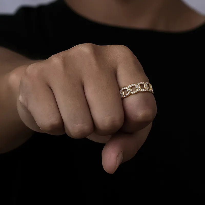 18K Gold Plated Cuban Ring