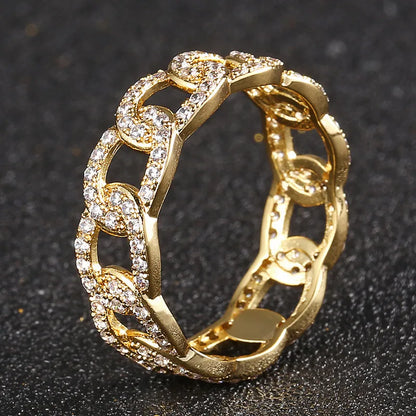 18K Gold Plated Cuban Ring