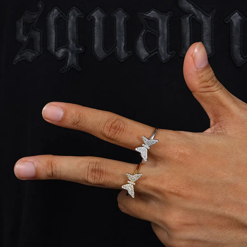 S925 VVS Moissanite Butterfly Ring