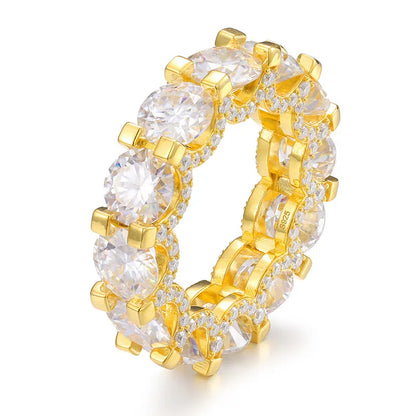 S925 VVS Moissanite  Hip Hop Diamond Ring