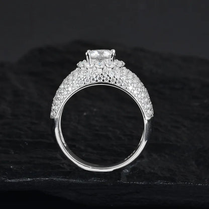 S925 VVS Moissanite Starry Ice Ring