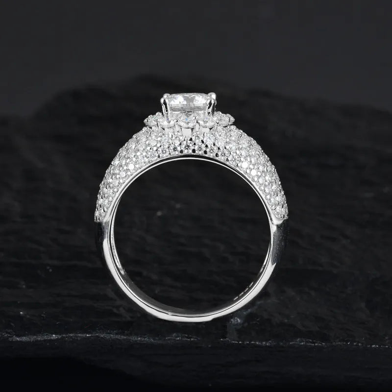 S925 VVS Moissanite Starry Ice Ring