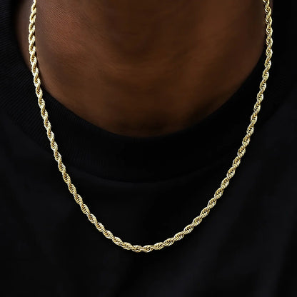 Rope Chain in Yellow Gold- 4mm