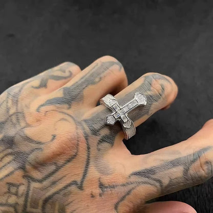 S925 Moissanite Cross Ring