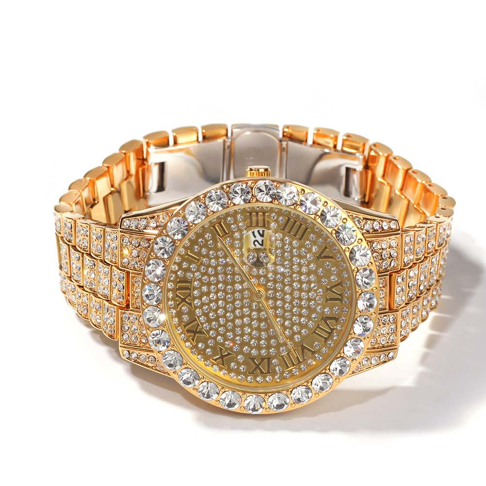 Full Diamond Waterproof Hip Hop Punk Ice Watch