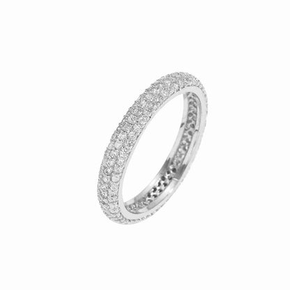 Micro Pave Triple Row Ring