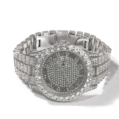 Full Diamond Waterproof Hip Hop Punk Ice Watch