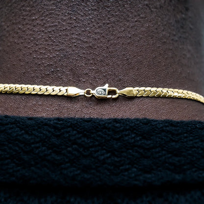 South Beach Cuban Chain in Yellow Gold- 5mm