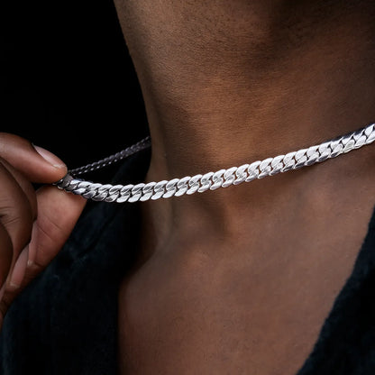 South Beach Cuban™ in White Gold- 8mm