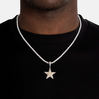 Star Pendant Two Tone - 25mm