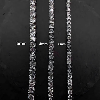 Tennis Chain Rock Sugar Bracelet available in 3mm 4mm 5mm sizes