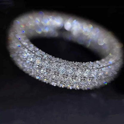 S925 8 Rows Of Baby's Breath Ring