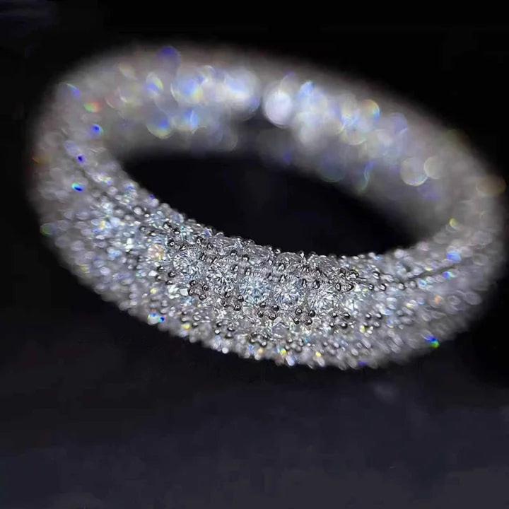 S925 8 Rows Of Baby's Breath Ring
