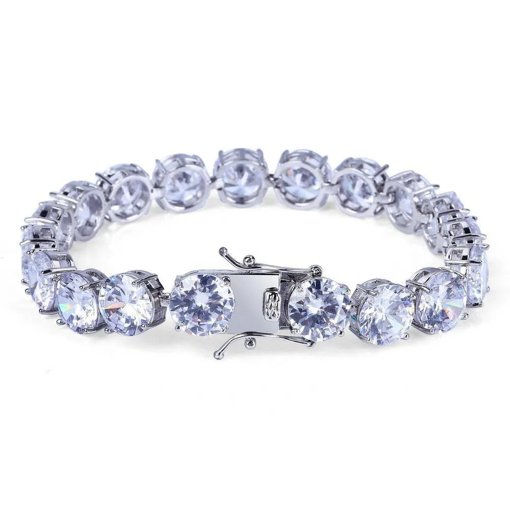 Tennis Bracelet in White Gold - 10mm