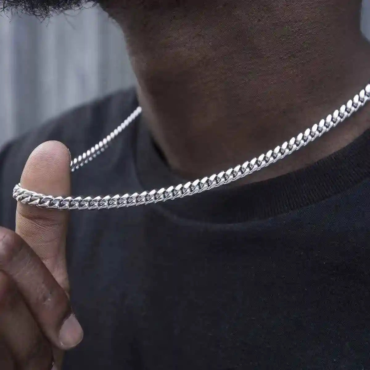 Cuban in White Gold - 6mm