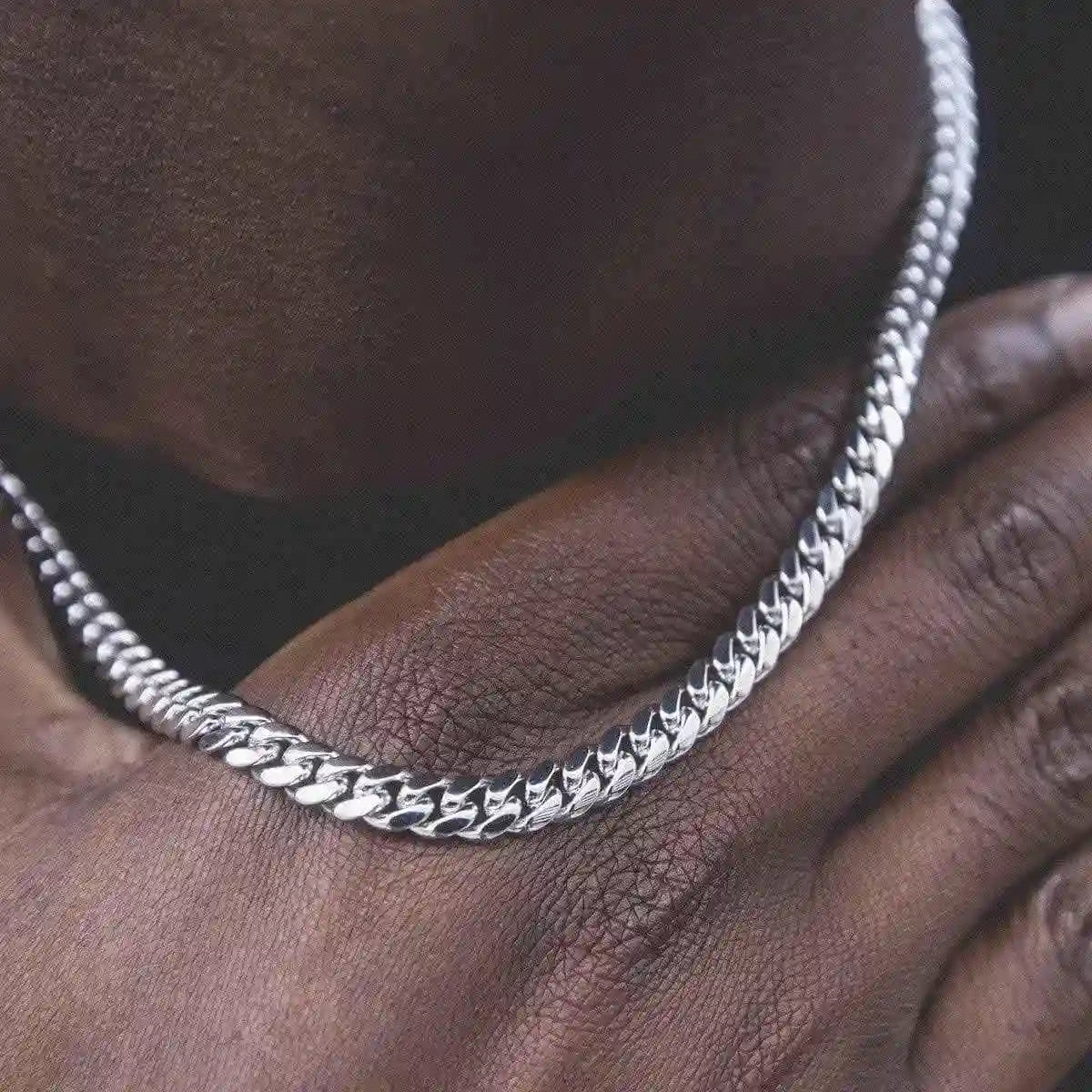 Cuban in White Gold - 6mm