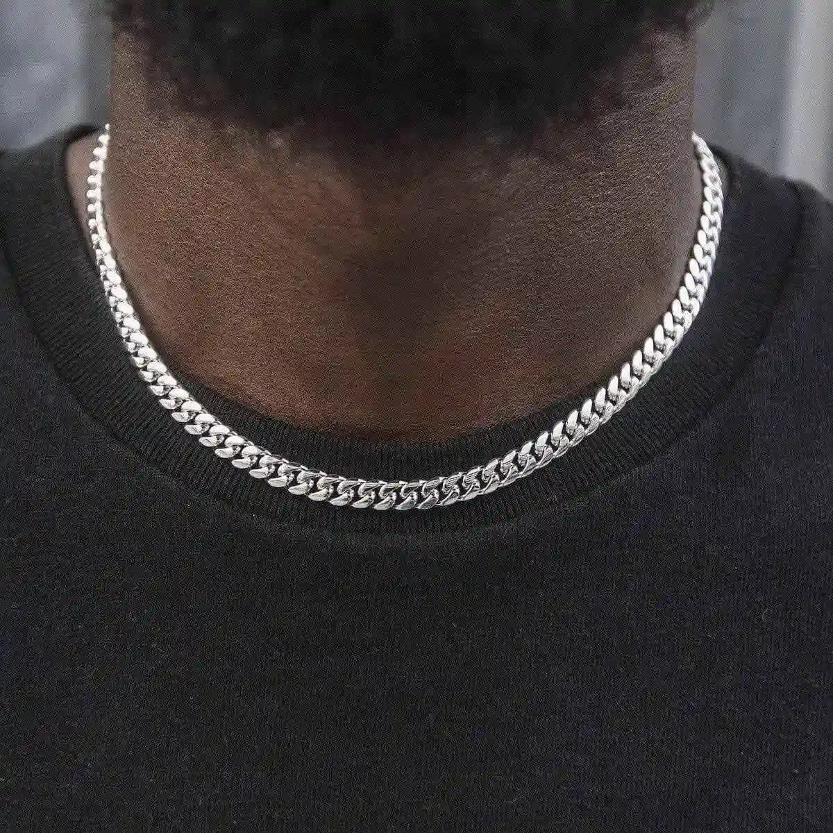 Cuban in White Gold - 6mm