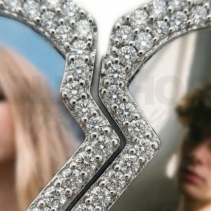 split heart photo pendant necklace