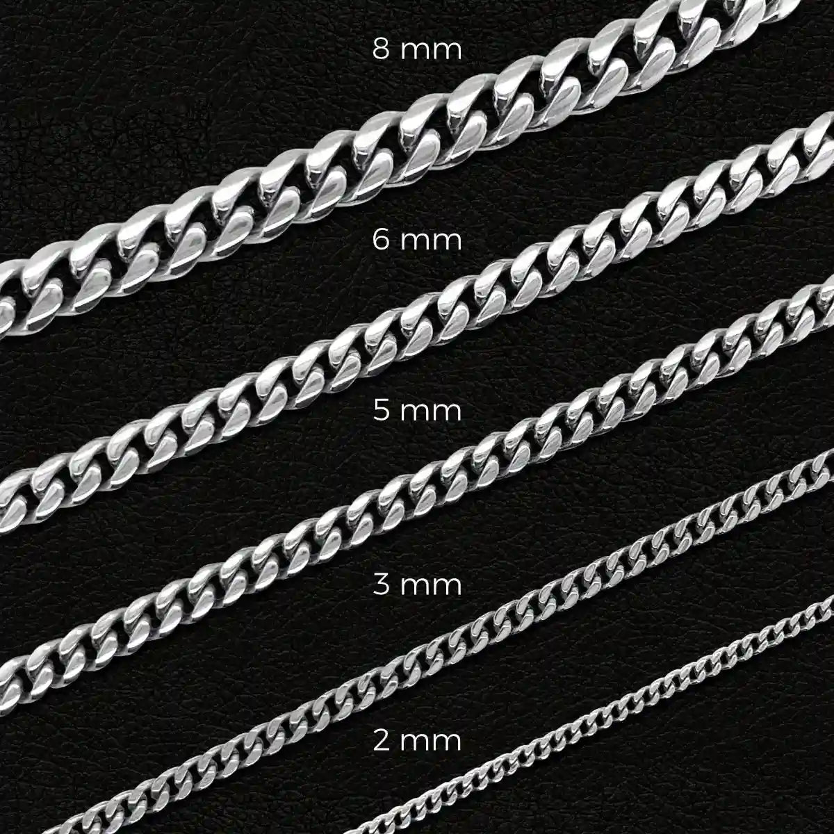 Cuban in White Gold - 6mm
