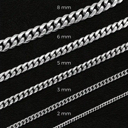 Cuban in White Gold - 6mm